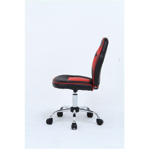 レーシングチェア キッズ用 レッド 幅50×奥行50×高さ82.5〜90cm 組立品 代引不可_1
