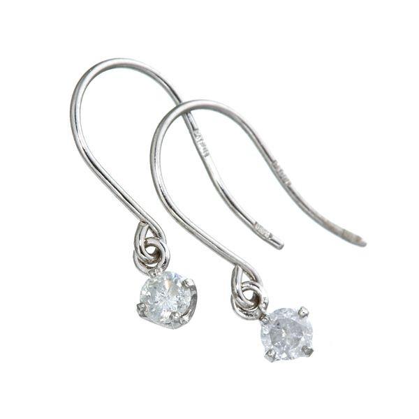 プラチナ 0.1ct フックピアス ダイヤモンドピアス 代引不可_2