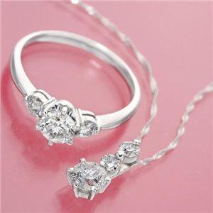 K18ホワイトゴールド0.7ct ダイヤリング 指輪 キャッスルリング 9号