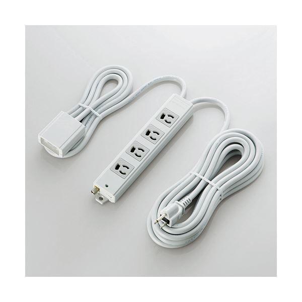 ELECOM（エレコム） EU RoHs指令準拠 手元スイッチ付二重構造工事用タップ T-WRMT3450LG／RS 代引不可
