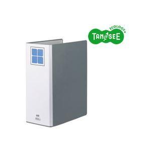 （まとめ）TANOSEE 両開きパイプ式ファイルE A4タテ 100mmとじ グレー 30冊 代引不可