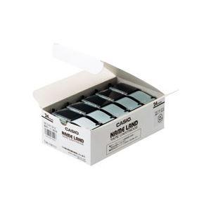 （まとめ） カシオ(CASIO) NAME LAND（ネームランド） スタンダードテープ 24mm 透明（黒文字） 5本入×2パック 代引不可