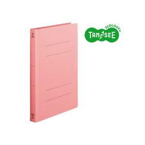 （まとめ）TANOSEE フラットファイル バインダー 2穴 〔厚とじW〕A4タテ 250枚収容 ピンク 10冊入×10パック 代引不可