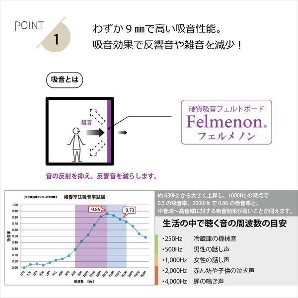 ドリックス Felmenon 硬質吸音フェルトボード 45C 8060C ライトブラウン 代引不可｜recommendo｜05