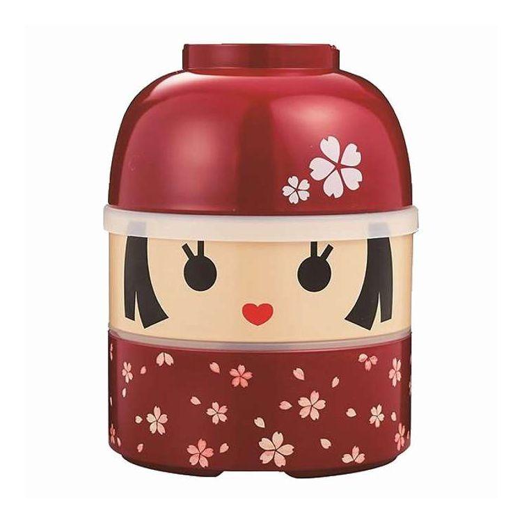 日本製 お弁当箱 2段 お椀付き こけし弁当 850ml ランチボックス