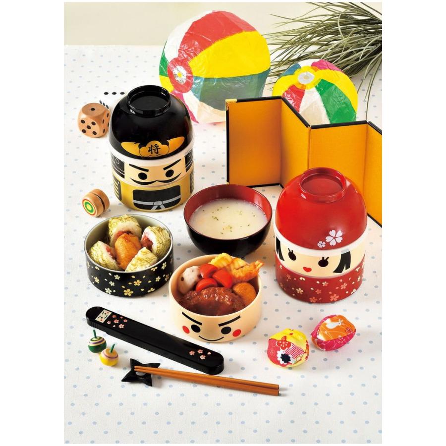 日本製 お弁当箱 2段 お椀付き こけし弁当 850ml ランチボックス
