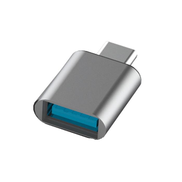 カシムラ USB変換アダプタ USB-A→Type-C グレー USB 3.0&データ転送