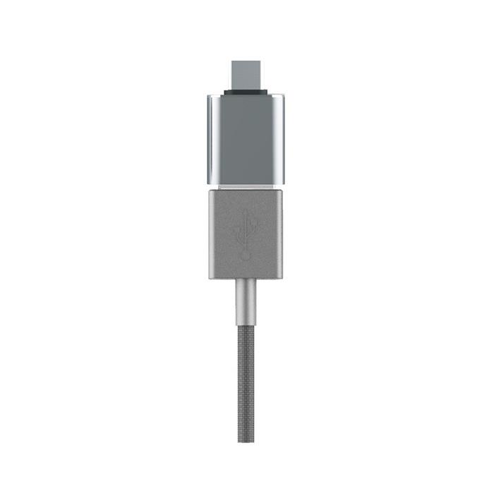 カシムラ USB変換アダプタ USB-A→Type-C グレー USB 3.0&データ転送