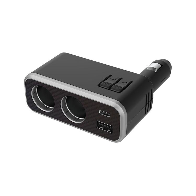 カシムラ 12/24V兼用 車載用電源増設ソケット USB-Aポート/USB Type-C