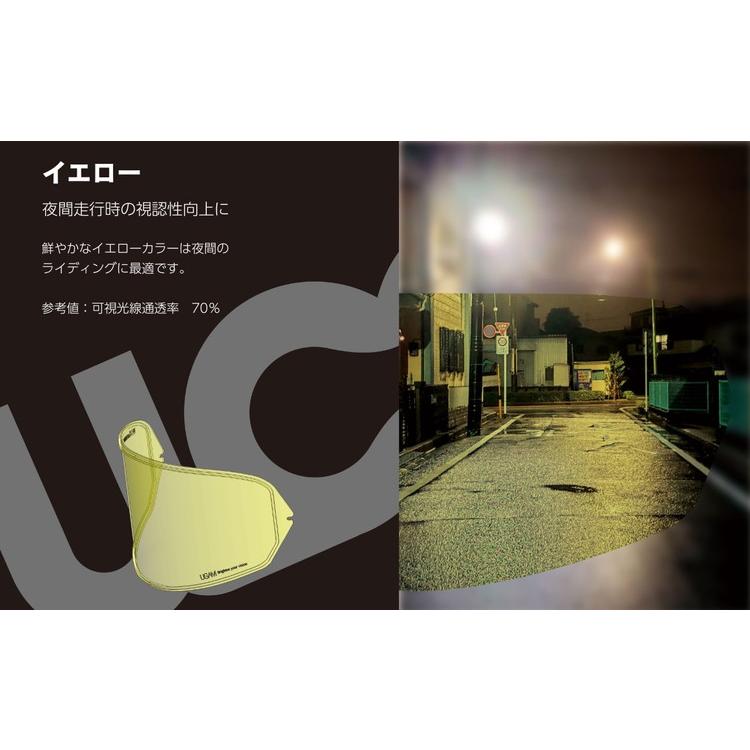 ミツバ ヘルメット用曇り止めシート ULOOK ARAI VAS-V MV用 夜間走行時