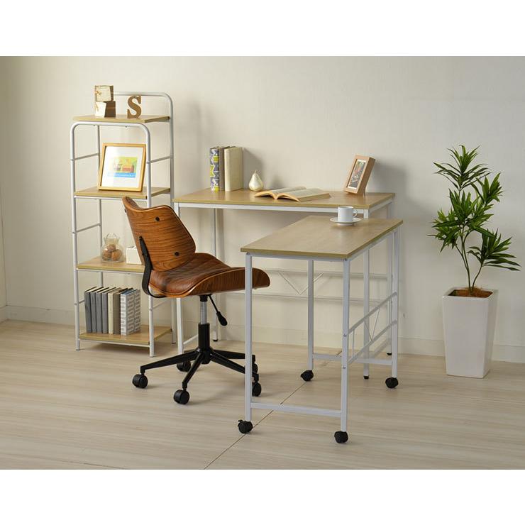 デスク 幅84cm キャスター付き 机 PCデスク 学習机 キャスター付