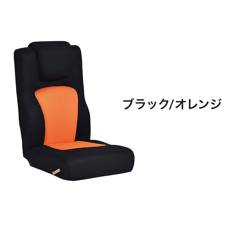 ゴロンリー 座椅子 レバー操作 一人用 メッシュ リクライニングチェア