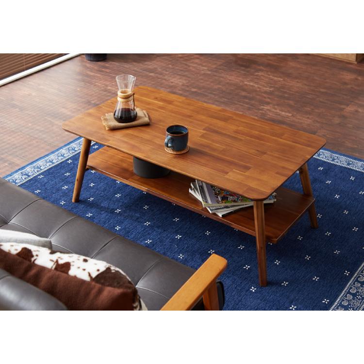 センターテーブル 幅105cm 高さ40cm ローテーブル アカシア テーブル