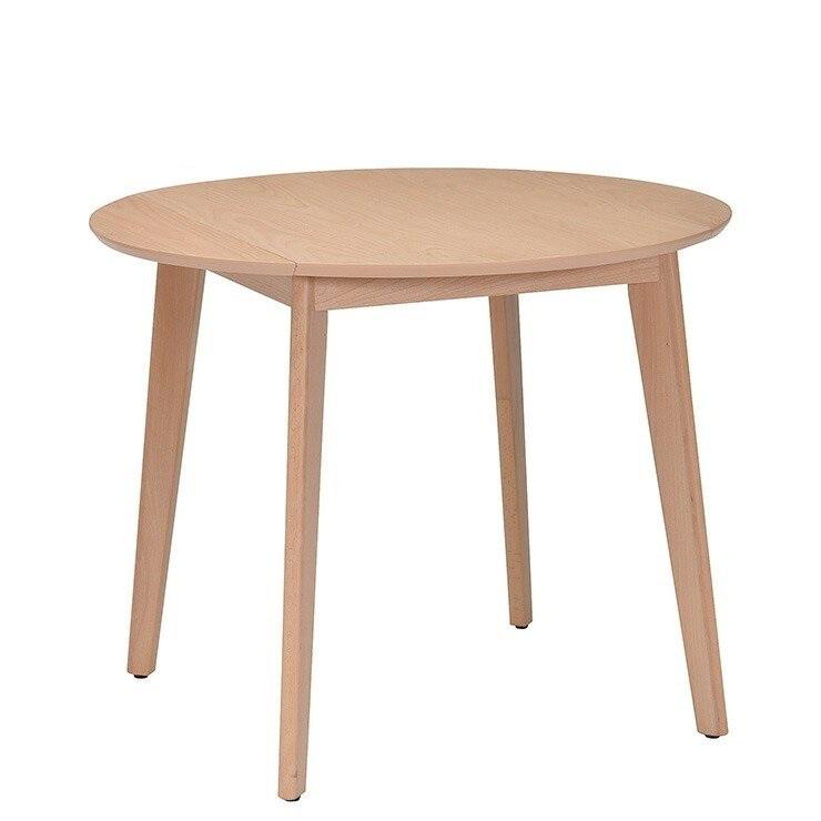 ダイニングテーブル 90cm幅 丸 両バタ ビーチ材 2人掛け用 木製 机