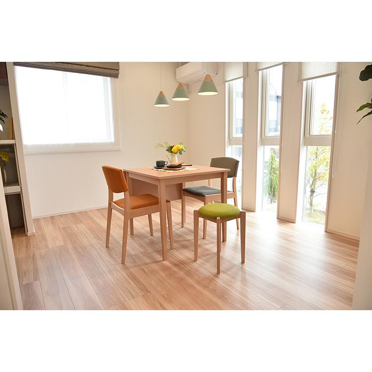 伸長式ダイニングテーブル 120cm幅 ビーチ材 4人掛け用 木製 机