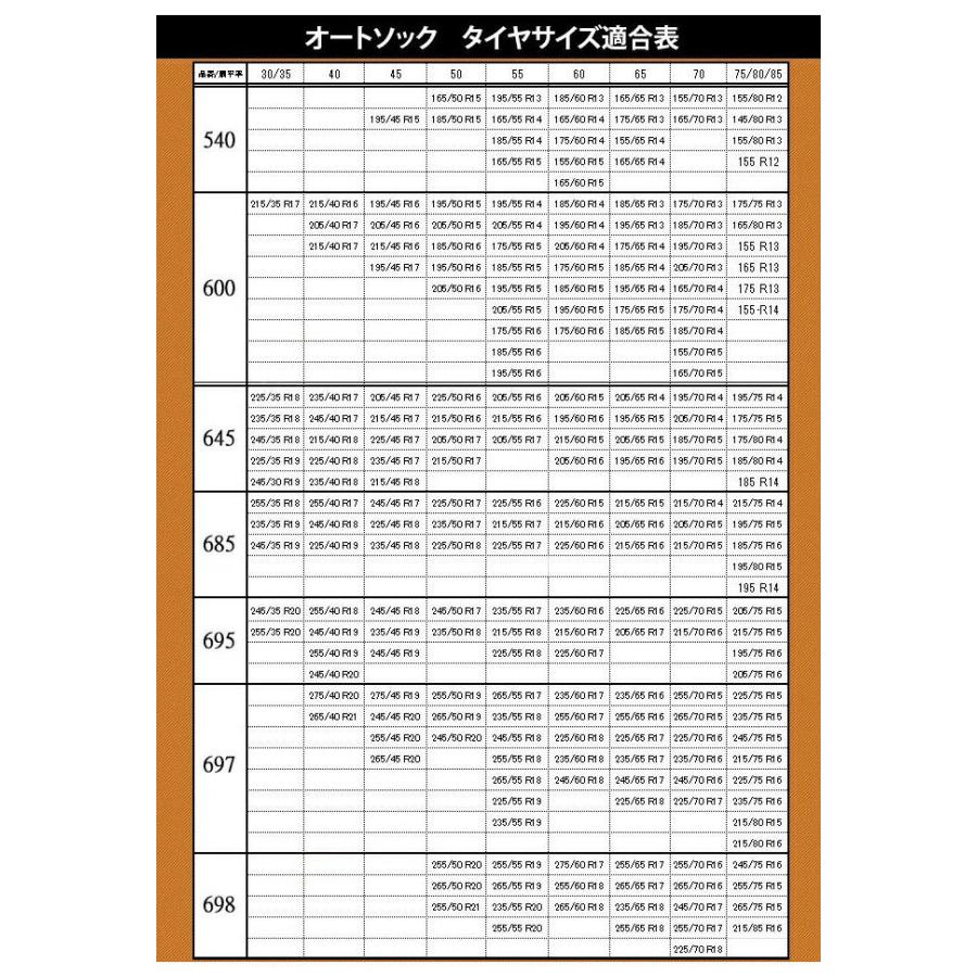 Auto Sock オートソック タイヤ滑り止め 雪道 タイヤカバー タイヤ