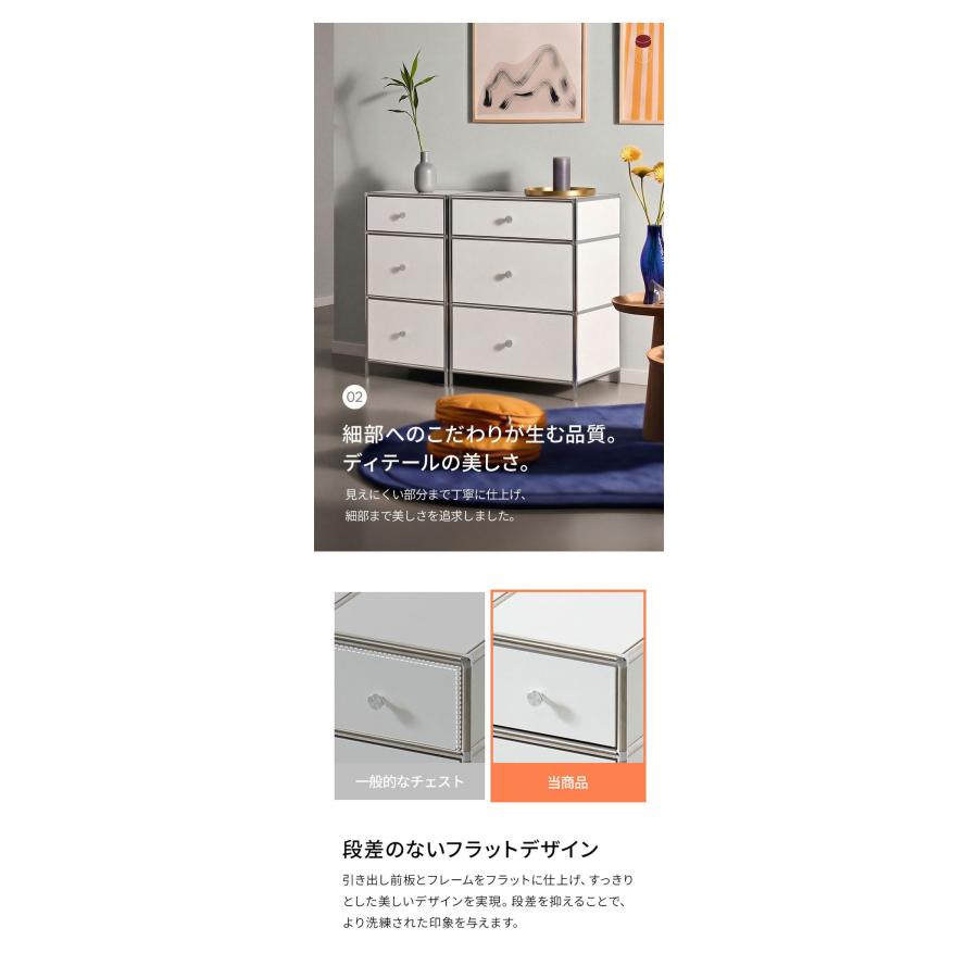ステンレス モジュールキャビネット 40cm 3段 完成品 オールステンレス