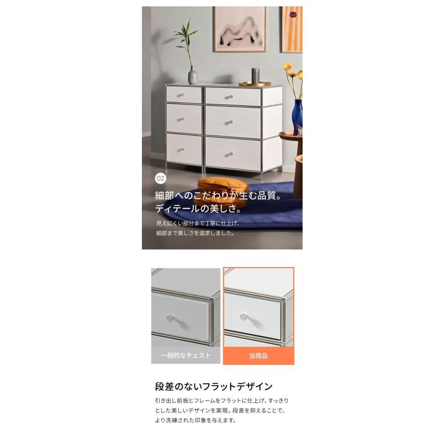 ステンレス モジュールキャビネット 60cm 3段 完成品 オールステンレス
