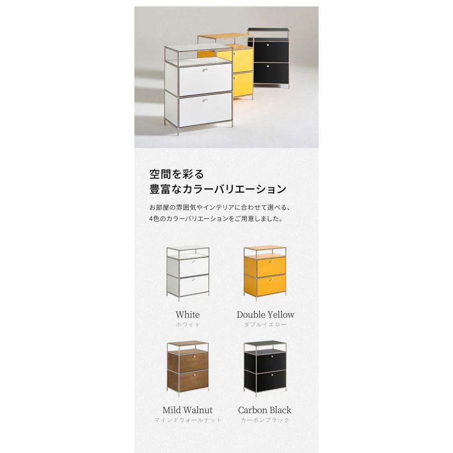 ステンレスモジュールキャビネット 60cm 2段 完成品 オールステンレス