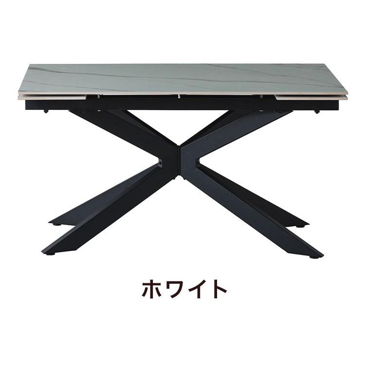 伸長式 ダイニングテーブル セラミック エクステンション 幅160~220×奥行90×高さ72cm 4人掛け 北欧 おしゃれ 単品 ダイニングテーブル 食卓 グレー 代引不可_10