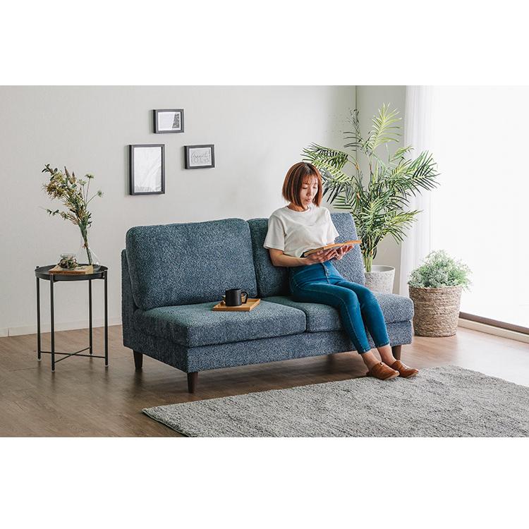 カウチソファ 2人掛けソファ 幅140cm ソファ ブークレ生地