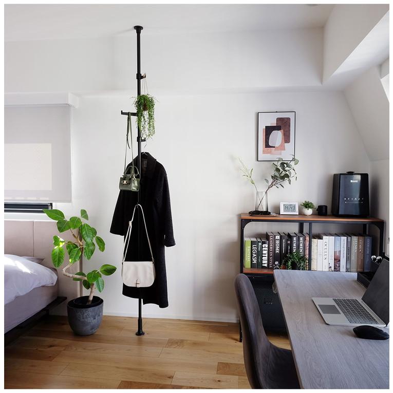 ポールハンガーセット フック大小1個入り コートハンガー 突っ張り棒