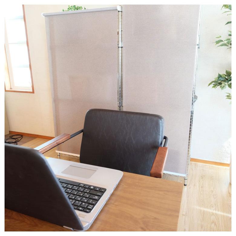 TOSO トーソー スチールラック用ロールスクリーン 120×180cm カーテンレール用ブラケット付き コードレスタイプ 目隠し 収納目隠し 目隠しカーテン 代引不可_10