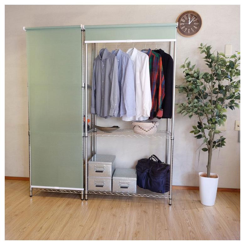 TOSO トーソー スチールラック用ロールスクリーン 120×180cm カーテンレール用ブラケット付き コードレスタイプ 目隠し 収納目隠し 目隠しカーテン 代引不可_5