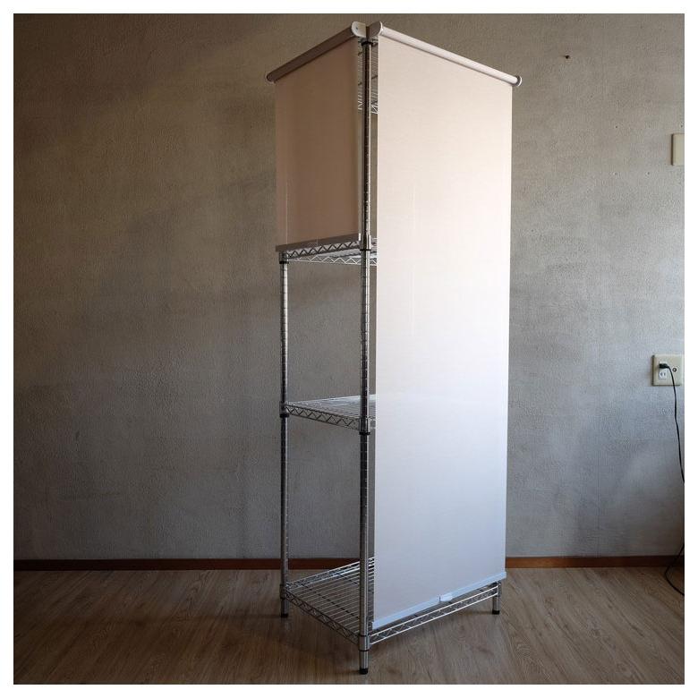 TOSO トーソー スチールラック用ロールスクリーン 120×180cm カーテンレール用ブラケット付き コードレスタイプ 目隠し 収納目隠し 目隠しカーテン 代引不可_9