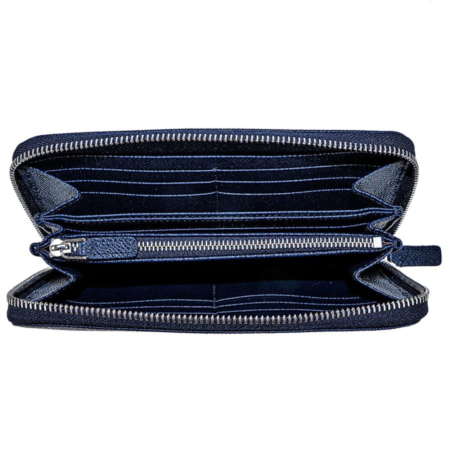 BVLGARI ブルガリ 284231 GRAIN/DENIM SAPPHIRE 長財布 メンズ 送料無料の画像