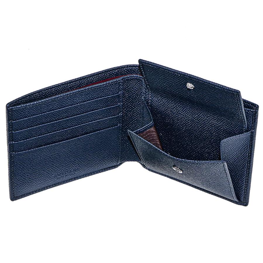 BVLGARI ブルガリ 39324 GRAIN/DENIM SAPPHIRE 二つ折り財布 メンズ 送料無料の画像