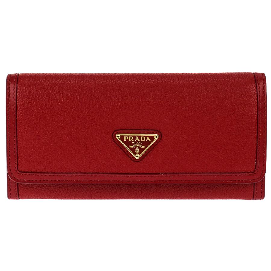 PRADA プラダ 1MH132 V/PHENIX TRIANG/ROSSO 長財布 レディース 送料無料