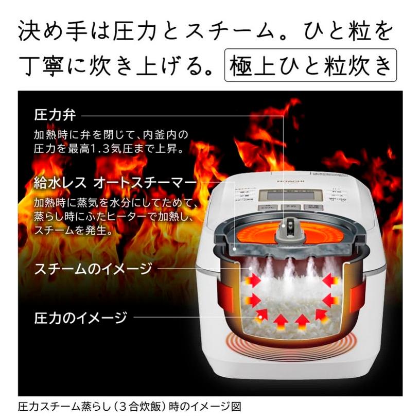 日立 炊飯器 5.5合 圧力&スチームIH 蒸気カット RZ-V100FM W s-4549873153896_l.jpg