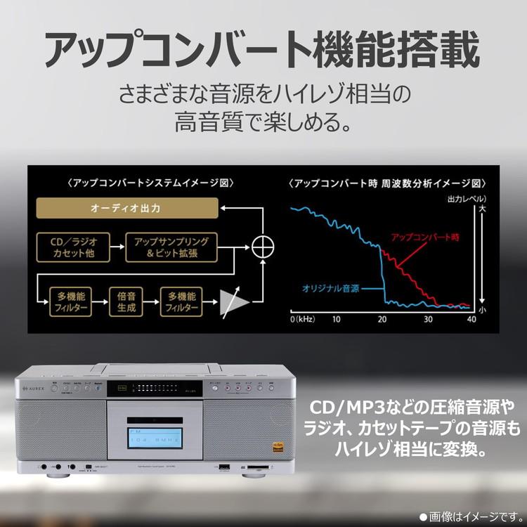 東芝 CDラジカセ AX-KCR90 S AUREX TOSHIBA ハイレゾ対応 高音質 再生