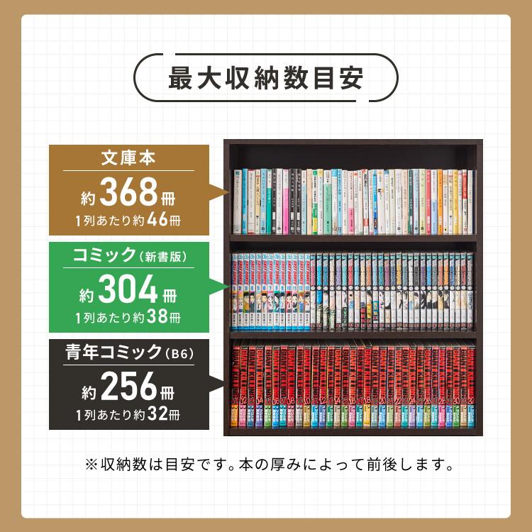 本棚 幅60cm 2台セット キャビネット シェルフ 収納ボックス 本 オープンラック おしゃれ シンプル 木 リビング 木製 オフィス ディスプレイ 漫画 代引不可｜recommendo｜07