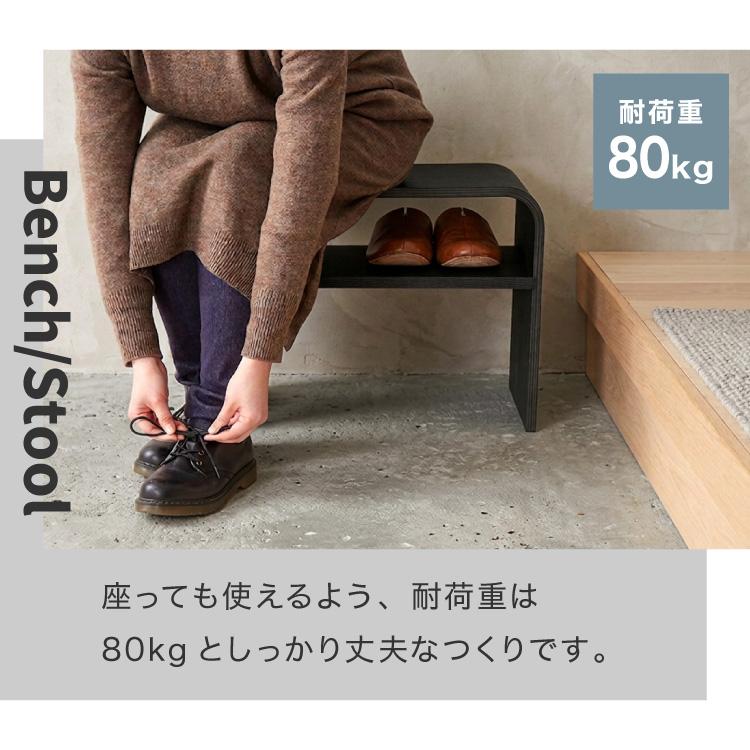 3way サイドテーブル コの字型 完成品 収納付き 木製 幅55 奥行30 高さ