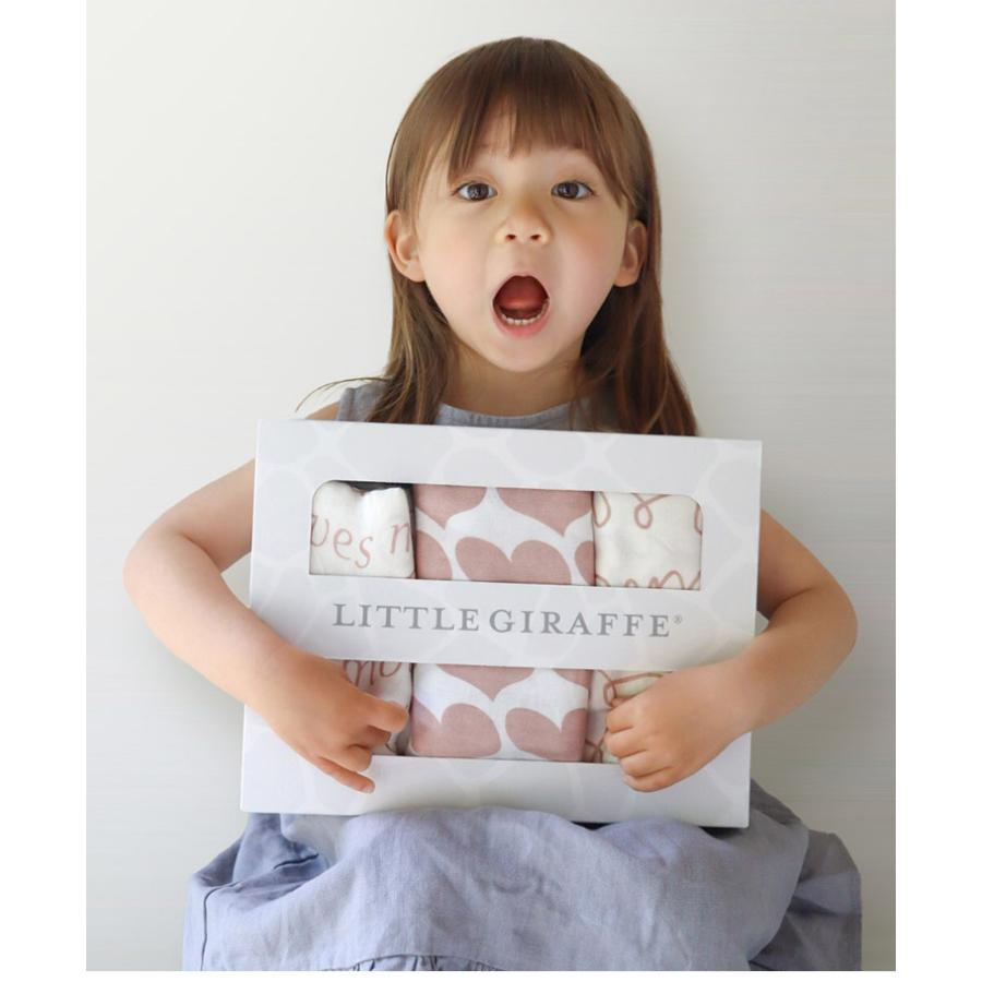 リトルジラフ LITTLE GIRAFFE モスリンスワドル 3枚セット ダスティピンク ベビー キッズ ラブ おくるみ｜recommendo｜10