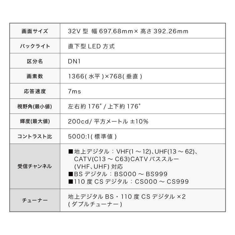 テレビ 32型 液晶テレビ ベゼルレス ダブルチューナー 日本製LSI テレビ 32型 液晶テレビ ベゼルレス ダブルチューナー 日本製LSI