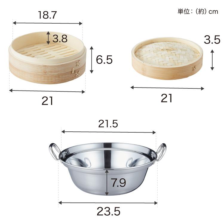 燕三条 ステンレス 鍋セット 蒸し台 中カゴ付き【新品未使用】 日本製 燕三条 ステンレス卓上鍋+蒸しプレート 2点セット 蒸し目皿付き