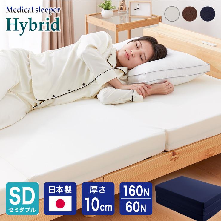 Shop Japan 三つ折り 低反発マットレス セミダブル 厚さ7cm