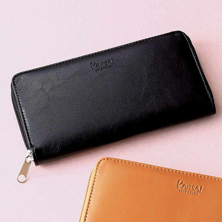 カンサイセレクション ラウンドファスナー長財布 S-KSL223045BK