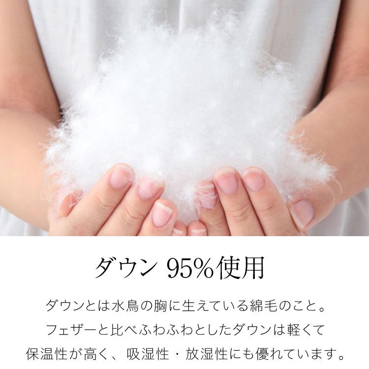 プレミアムゴールドラベル 羽毛布団 95% 充填量1.0kg 日本製 ホワイト
