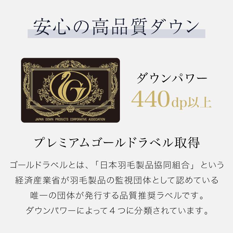 プレミアムゴールドラベル 羽毛布団 95% 充填量1.0kg 日本製 ホワイト