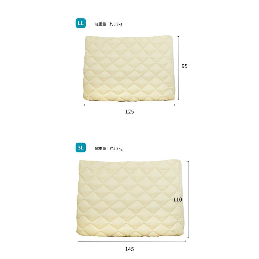 洗えるペット用敷布団 エアーアスリート 立体構造素材使用 LL 125×95cm ペットマットレス 通気性 高反発 洗える 丸洗い 速乾性 水洗い ペットマット 代引不可の画像