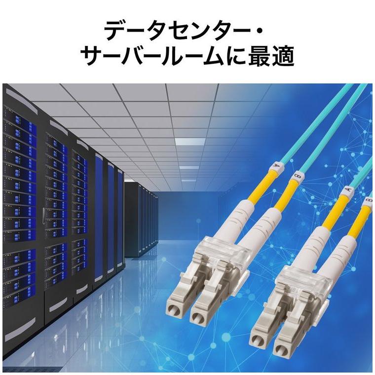 サンワサプライ メーカー直送 メガネ型光ファイバケーブル マルチ50μmOM4 LC×2-LC×2 3m 10GBASE-SR/SW規格対応 10ギガ伝送 OM4光ファイバケーブル 代引不可_8