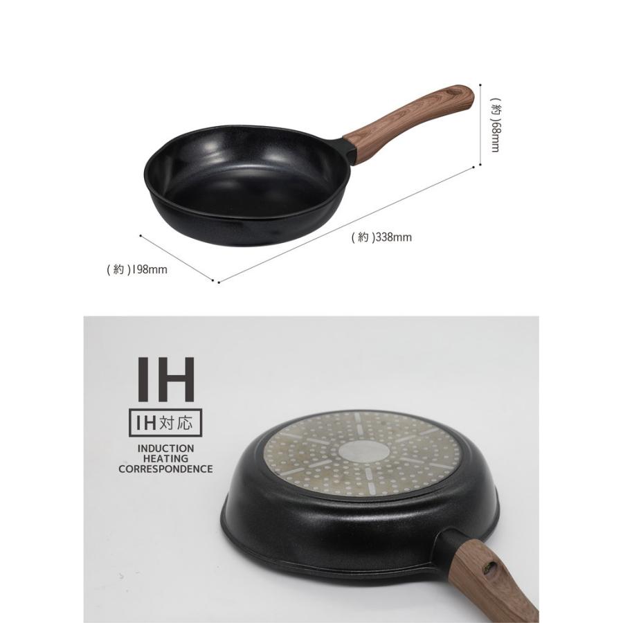 新品未使用　小フライパン　IH,ガス両対応　蓋無し IH対応 ミニ フライパン MC 18cm キッチン 調理器具 おしゃれ シンプル