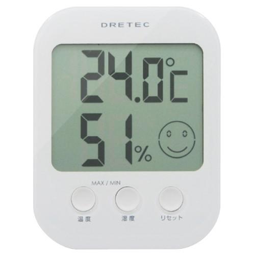 ドリテック デジタル温湿度計 カラー:ホワイト O-230WT｜recommendo