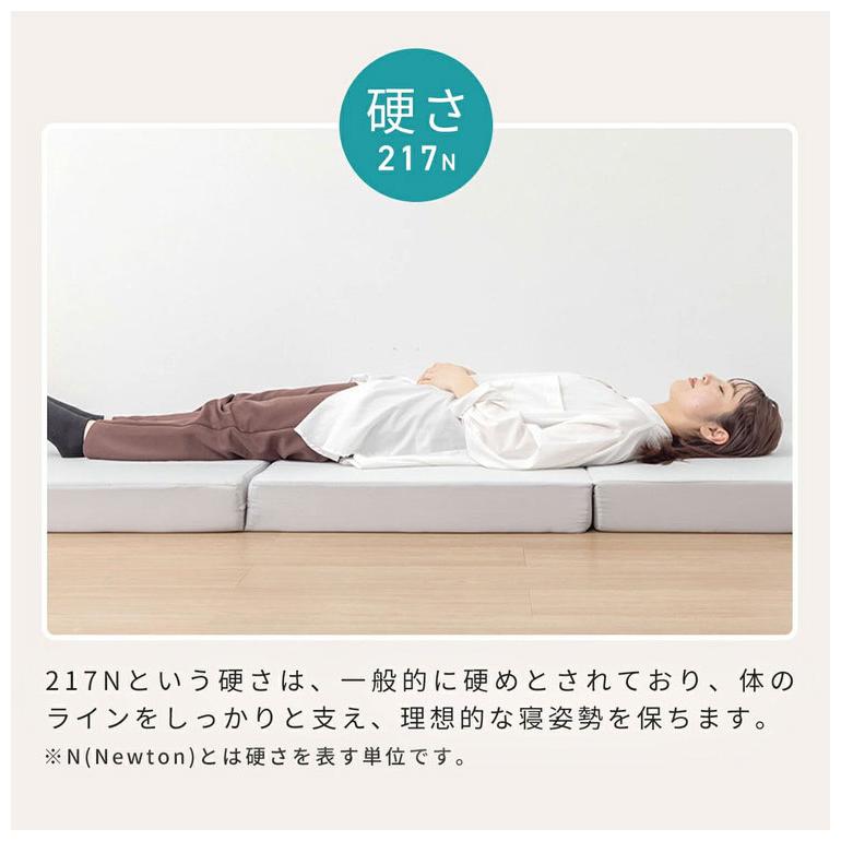 OKU-PITA マットレス+ズレない敷きパッド 2点セット ダブル 絶対にズレない 置くだけ ぴったり ゴムなし ベッドパッド レーヨン パイル 折りたたみ 代引不可_7