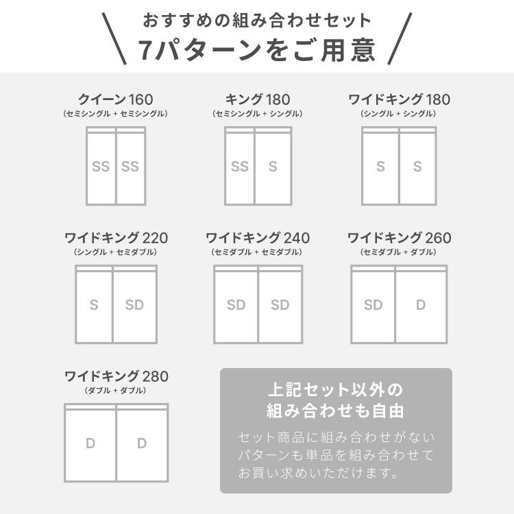 ファミリーベッド ワイドキング220 S+SD フレーム 単品 ローベッド