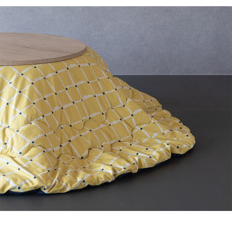 こたつ布団 幅215cm 円形 ベルベット調 こたつ布団 丸型 ラウンド かわいい おしゃれ 北欧 インテリア 節電 省エネ エコ eco 炬燵 コタツ 暖かい シンプル 冬 家族 ファミリー リビング(代引不可)【送料無料】 こたつ布団 幅215cm 円形 ベルベット調 丸型 ラウンド かわいい